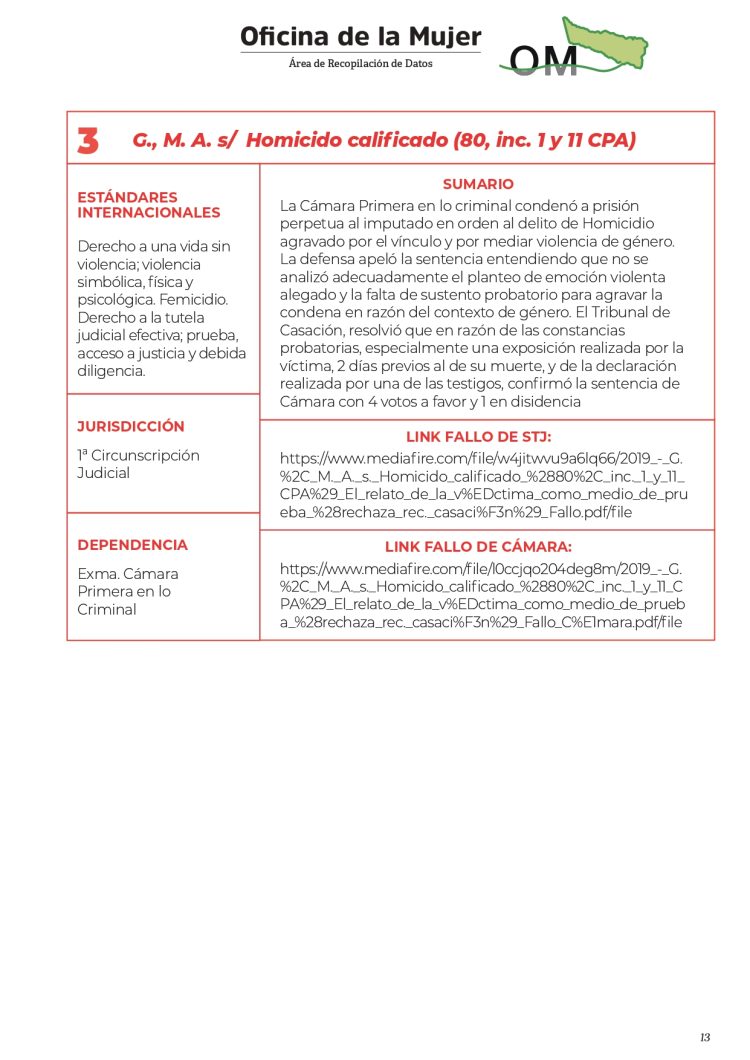 Dieron a conocer el primer registro de sentencias con perspectiva de género