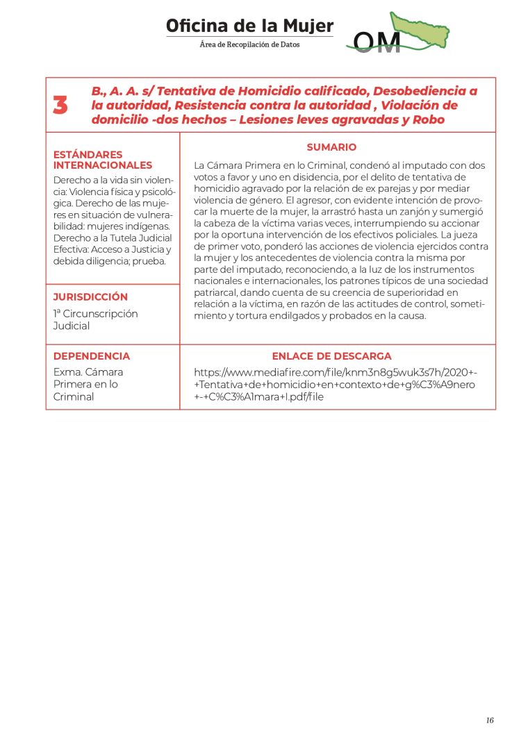 Dieron a conocer el primer registro de sentencias con perspectiva de género