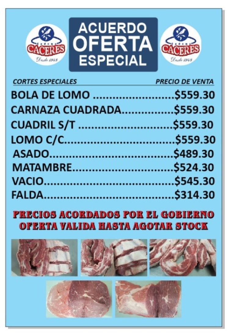 Segundo día de ofertas en carne en el super Cáceres