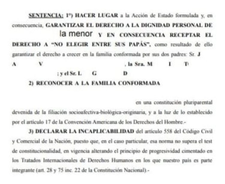 Inédito fallo judicial: menor tendrá los apellidos de dos padres, el biológico y el afectivo