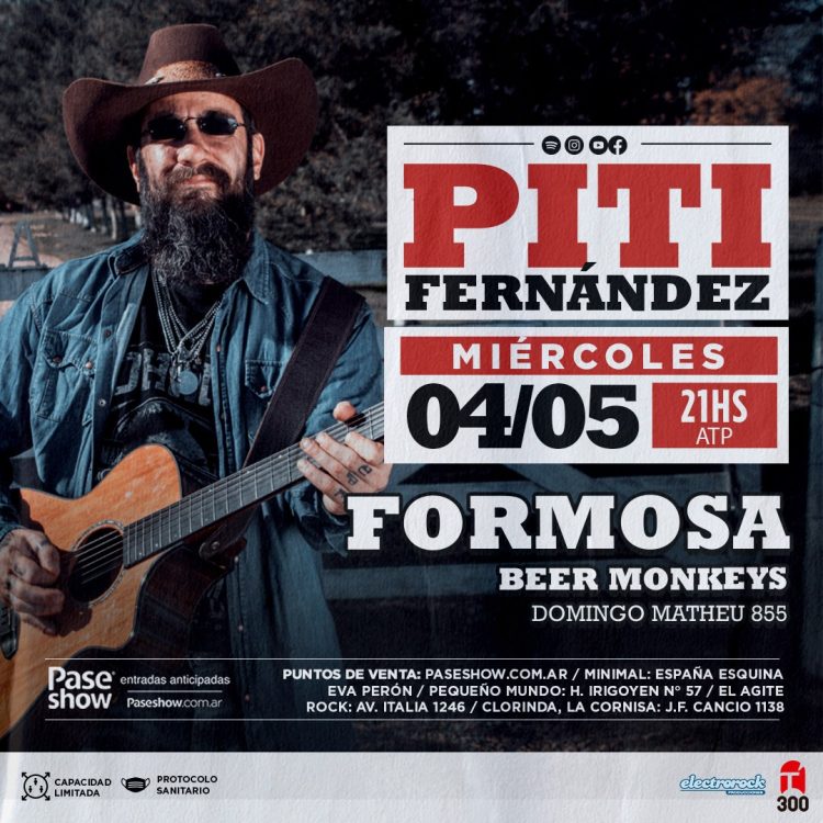 Piti Fernández, de Las Pastillas del Abuelo, dará un concierto el 4 de mayo