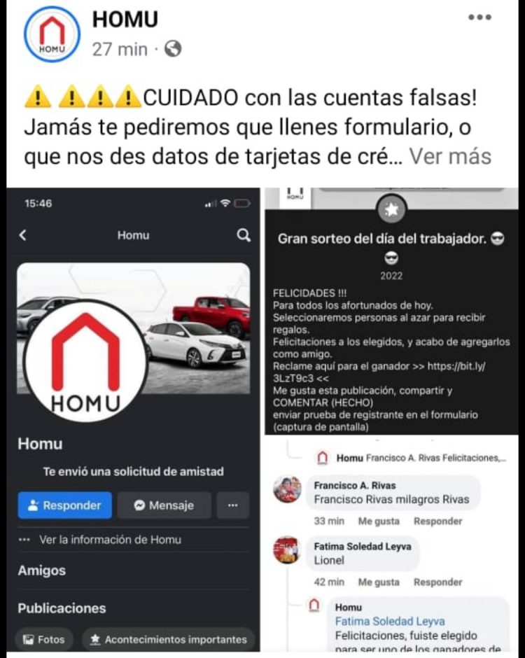 Estafa virtual: piden datos personales a supuestos ganadores de sorteo de NF