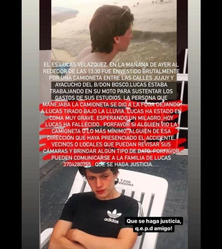 Habló el conductor de la camioneta que chocó contra el motociclista en el barrio Don Bosco