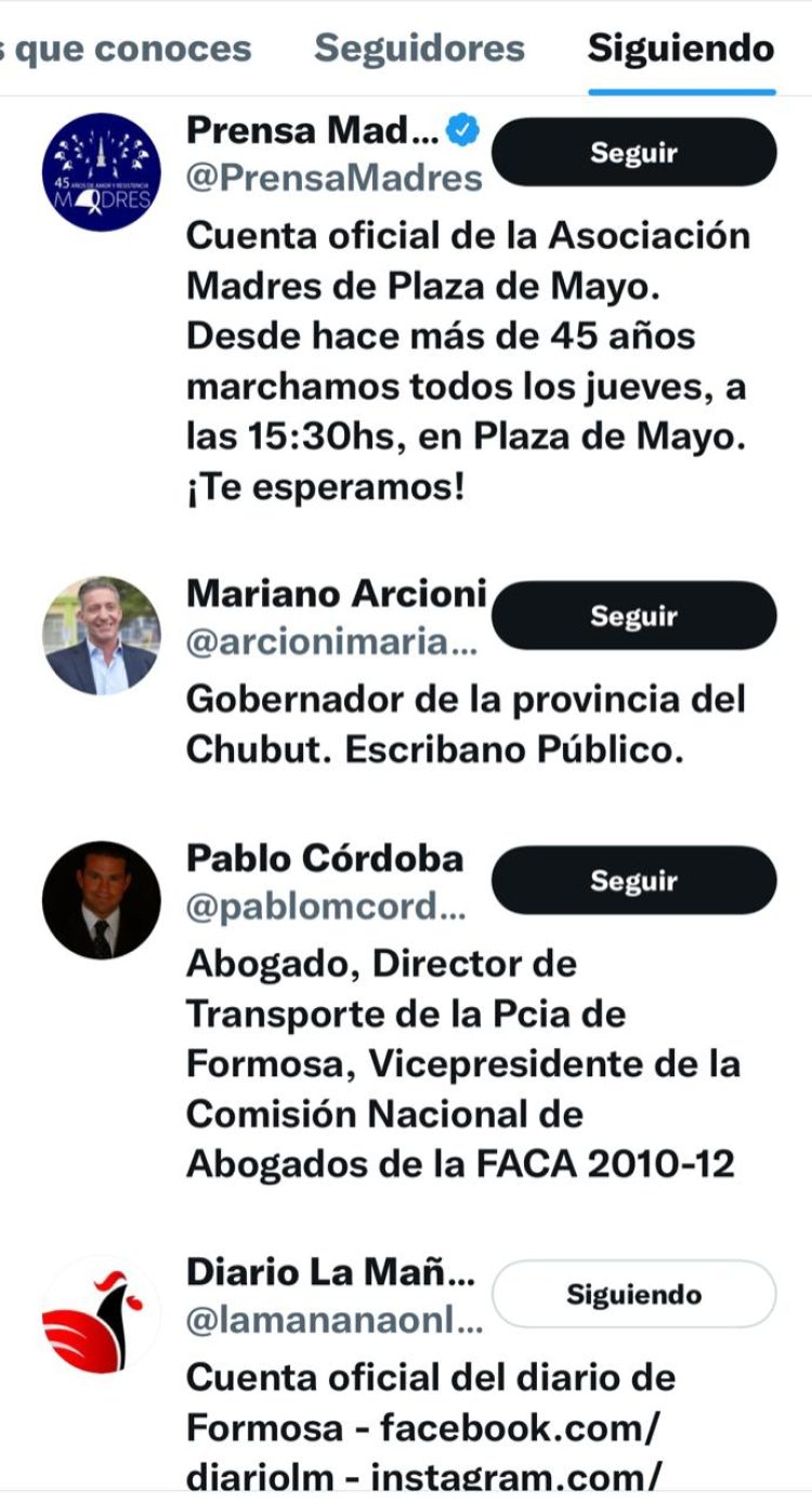 Quiénes son los 71 elegidos de Gildo Insfrán en Twitter