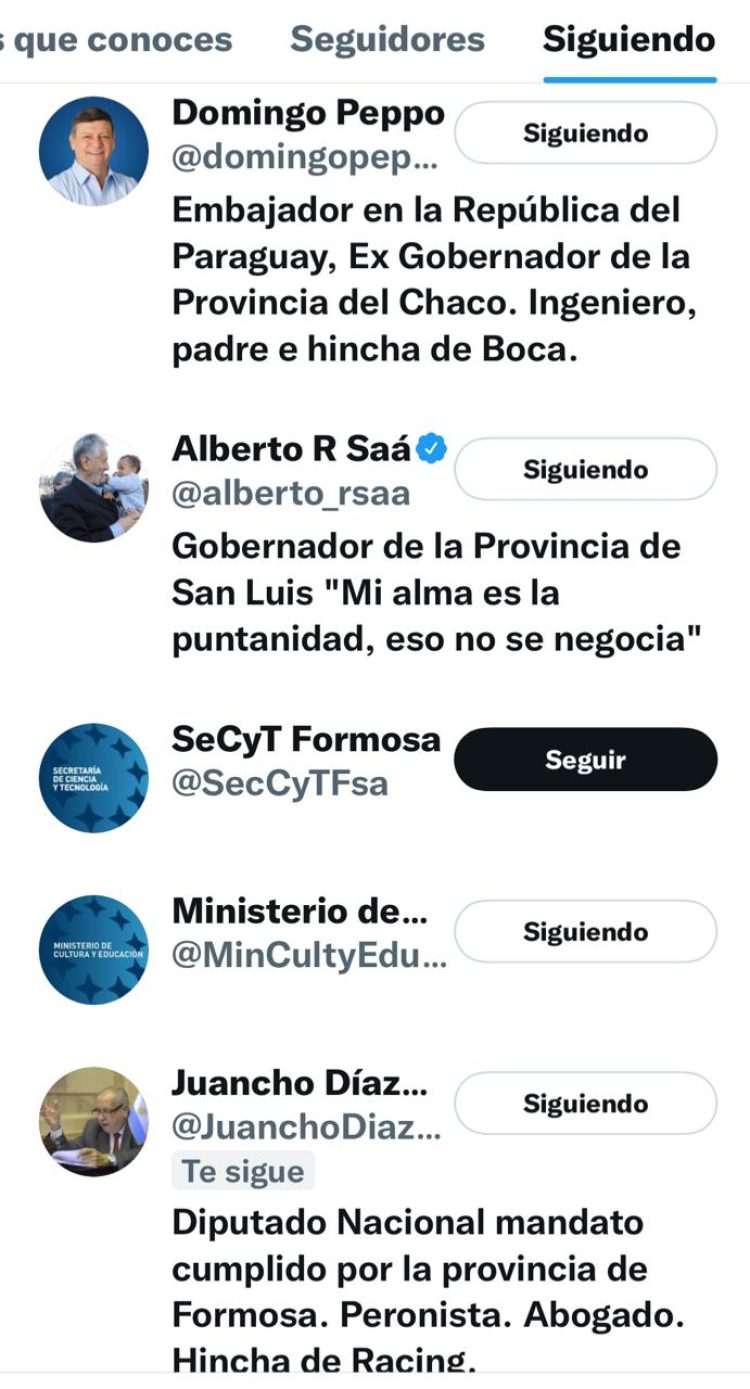 Quiénes son los 71 elegidos de Gildo Insfrán en Twitter