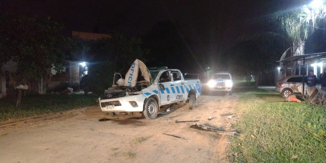 Automóvil paraguayo chocó con patrullero policial; un lesionado grave y un detenido
