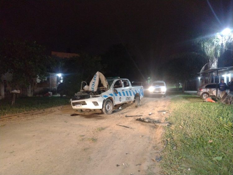 Automóvil paraguayo chocó con patrullero policial; un lesionado grave y un detenido