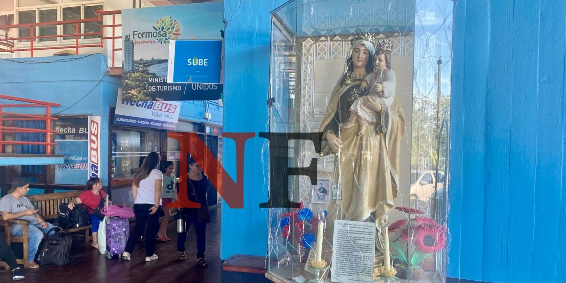 Robaron la ofrenda de los fieles a la Virgen de la Terminal de Ómnibus