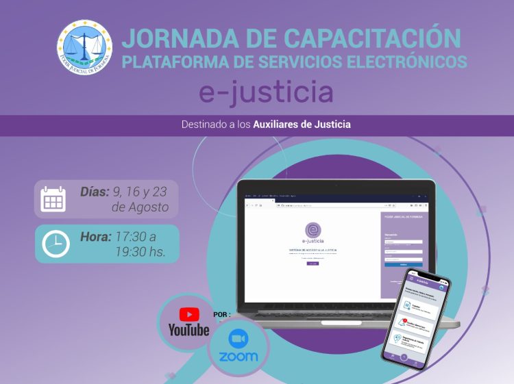 Avanzan las capacitaciones sobre la plataforma de servicios e-justicia