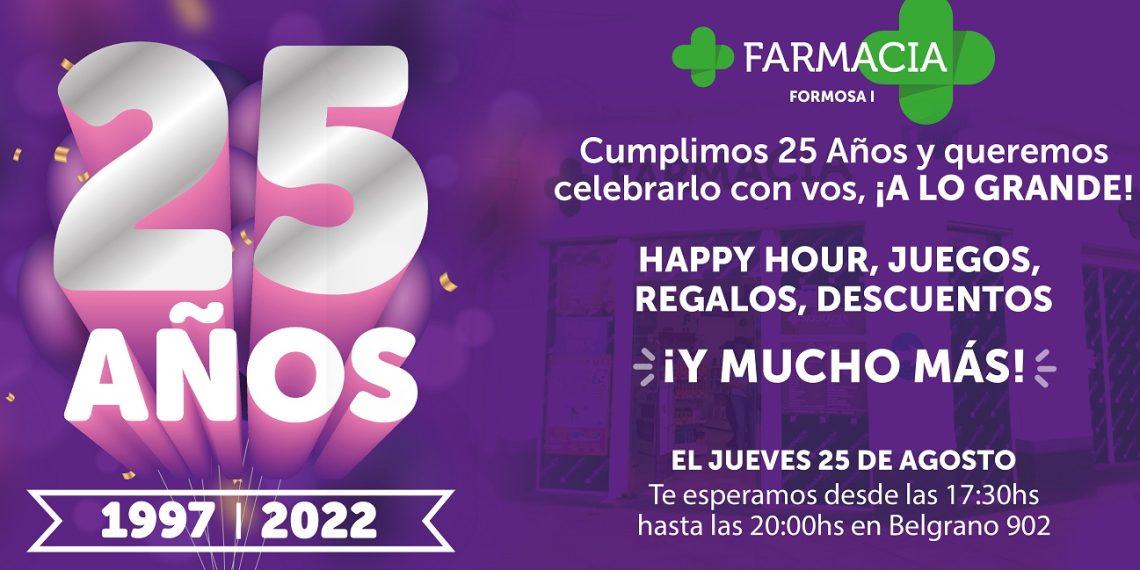 Farmacia Formosa, cumple 25 años y lo festeja con regalos