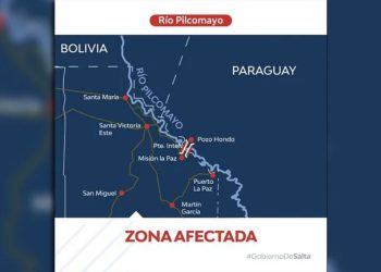 Recomiendan no bañarse, pescar ni consumir agua del río Pilcomayo tras el colapso de un dique en Bolivia
