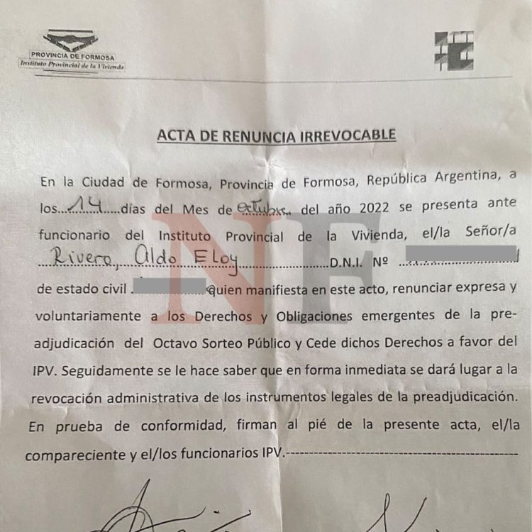 El locutor del gobernador Aldo Rivero renunció a la pre-adjudicación de una vivienda del IPV