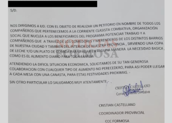Beneficiarios de planes sociales piden «alimentos» a supermercados «para pasar las fiestas»