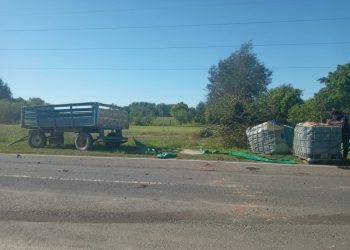 Llevaba más de tres mil litros de nafta y se accidentó: al llegar la Policía huyó del lugar