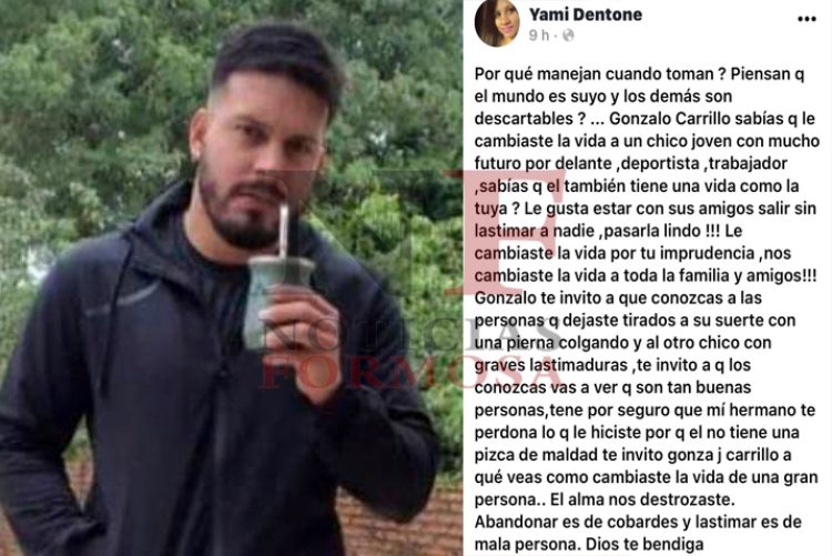 Falleció joven de 25 años que fue chocado por un automovilista «con alcohol en sangre»