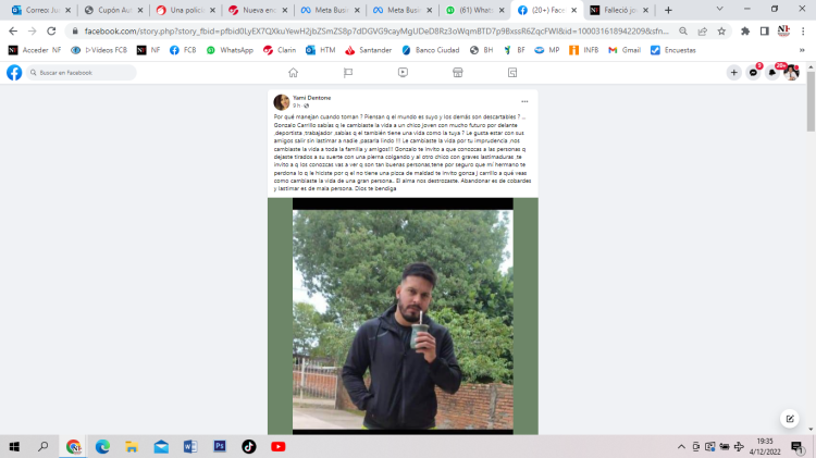 Falleció joven de 25 años que fue chocado por un automovilista «con alcohol en sangre»