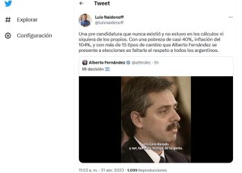 Naidenoff: “Que Fernández se presente a elecciones es faltarle el respeto a todos los argentinos”