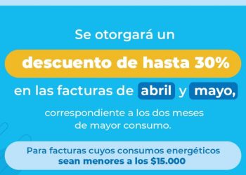 Descuentos del 30% y pago en cuotas por «tarifazo» de energía en facturas de hasta $15.000