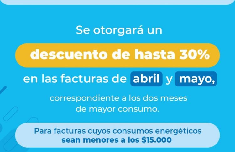 Descuentos del 30% y pago en cuotas por «tarifazo» de energía en facturas de hasta $15.000