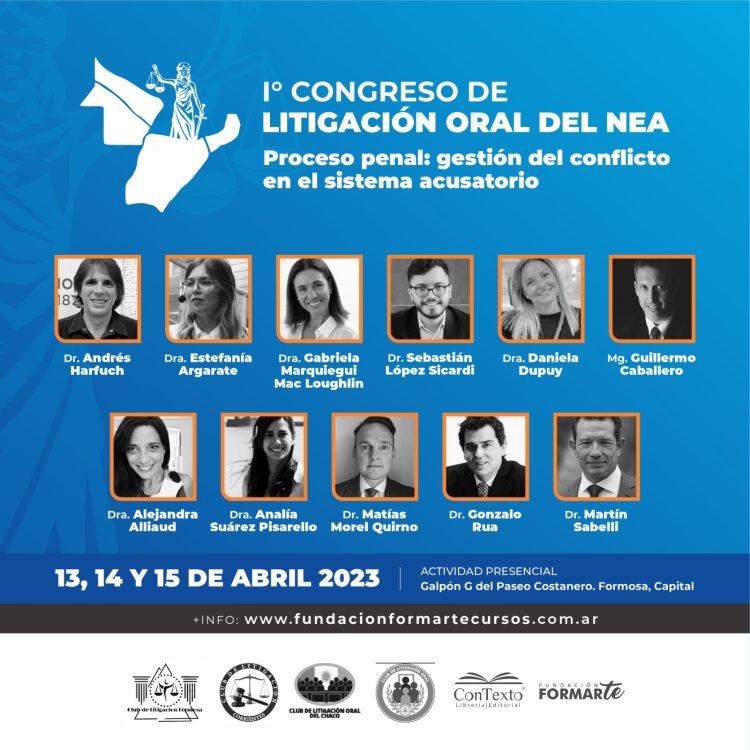 Formosa será sede del Primer Congreso Regional de Litigación Oral