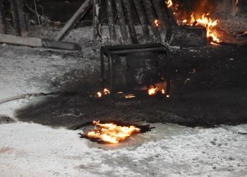 Precaria e ilegal estación de bombeo de nafta explotó y dejó con graves quemaduras a un hombre