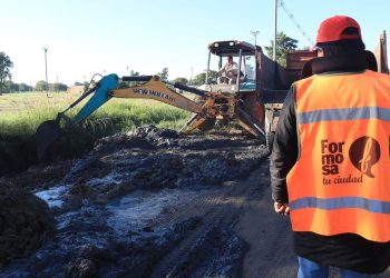 Ejecutaron trabajos para recomponer vías de circulación de la capital