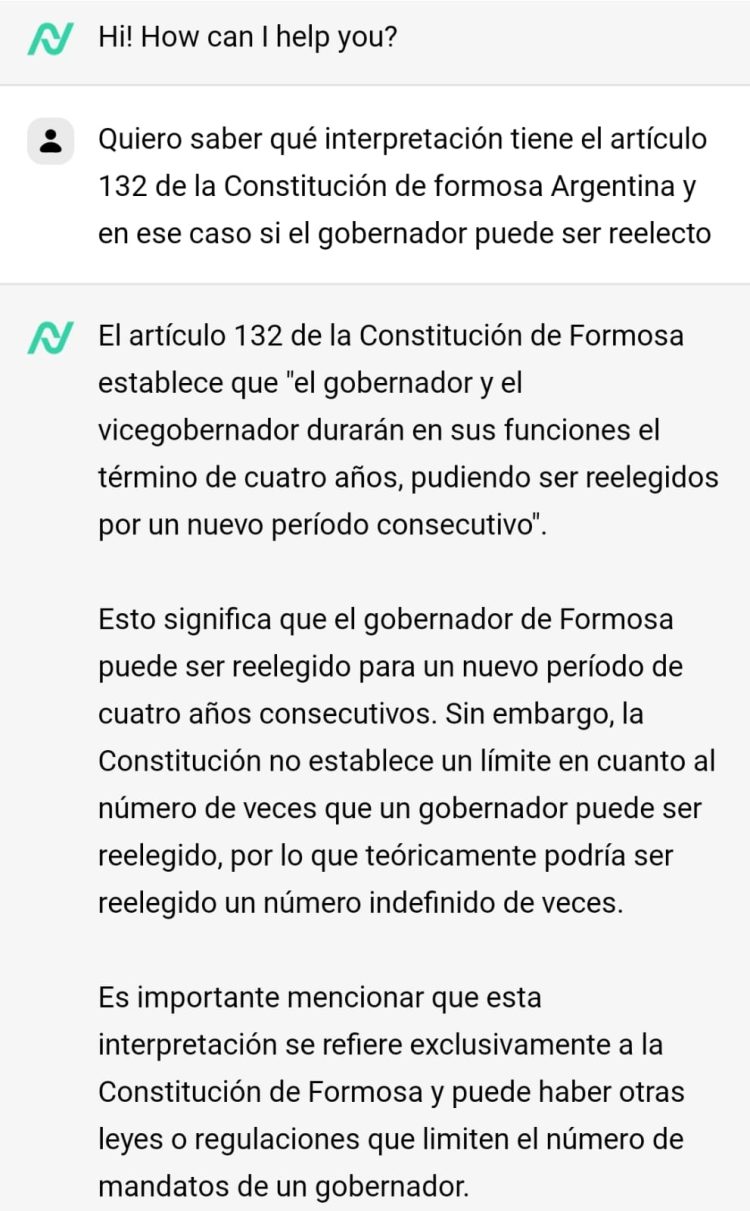 Reelección de Gildo: qué respondió la inteligencia artificial