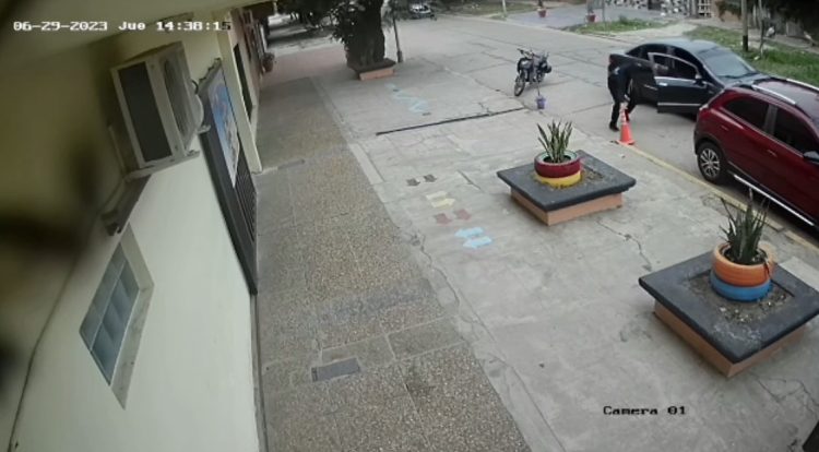 Insólito, robaron un cono del frente de un jardín de infantes
