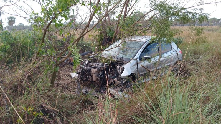 Despiste y choque en la ruta 11 cerca de Cañada 12