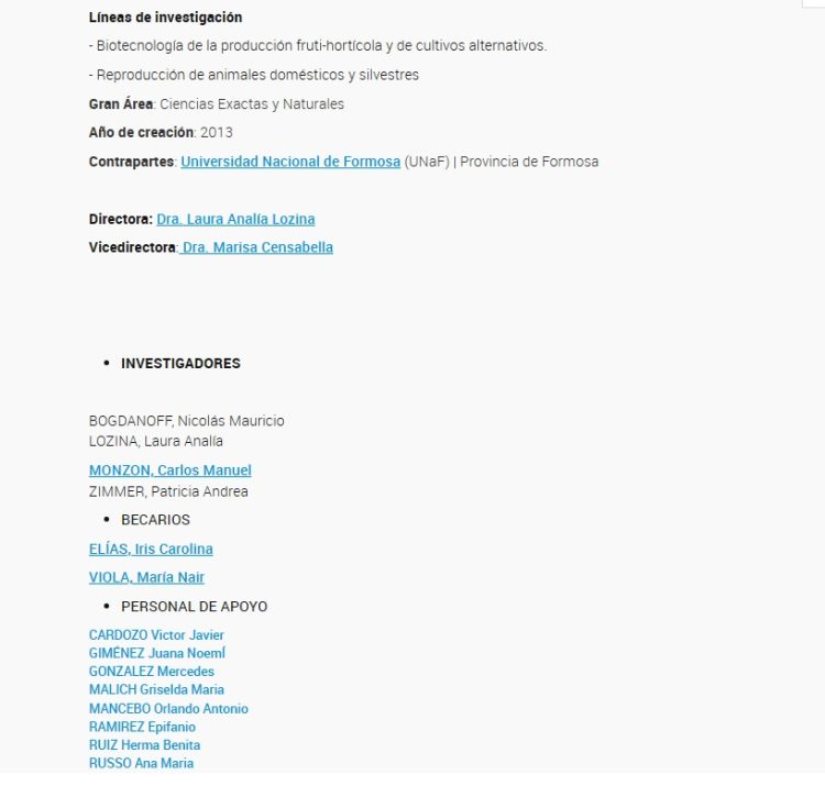 Quienes integran el CONICET de Formosa que Milei quiere cerrar