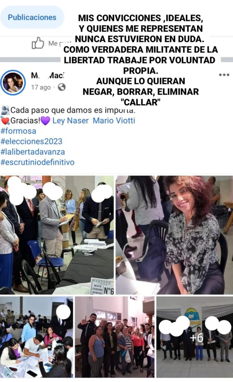 La mujer que denunció «por abuso y acoso» al candidato a diputado de «La Libertad Avanza» habla hoy por redes sociales