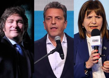 Encuesta: Milei, Bullrich y Massa separados por 4 puntos