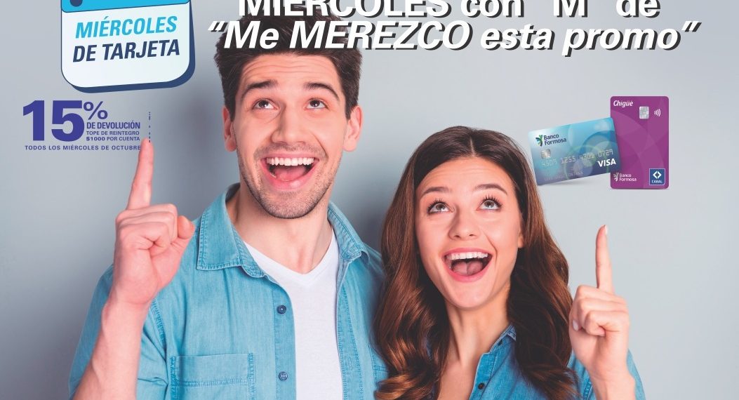 Continúa la promoción con tarjetas del Banco Formosa: todos los miércoles 15% de devolución
