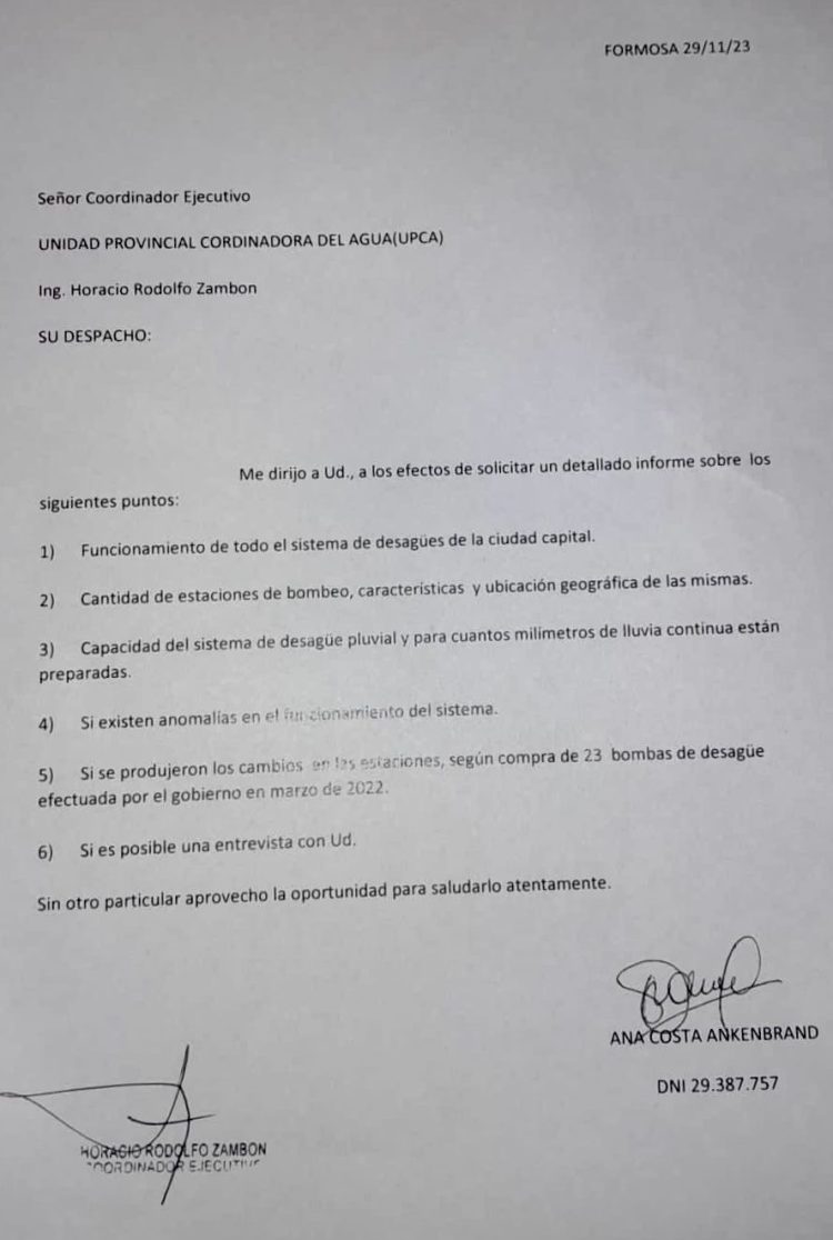 Ana Costa se reunió con Zambón por detalles sobre el funcionamiento de desagües de la ciudad