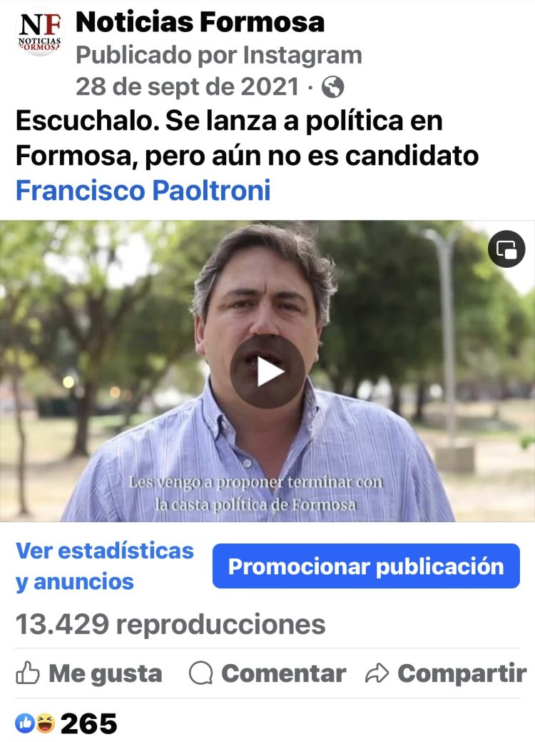 Sería histórico para Formosa: Paoltroni podría ser segundo en la línea de sucesión presidencial