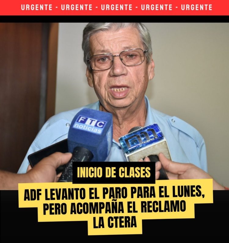 ADF levantó el paro del lunes pero acompaña el reclamo de CTERA