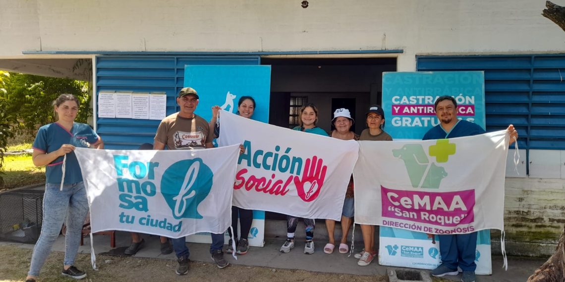 Exitoso operativo de castración, vacunación y desparasitación de mascotas en el barrio Laura Vicuña
