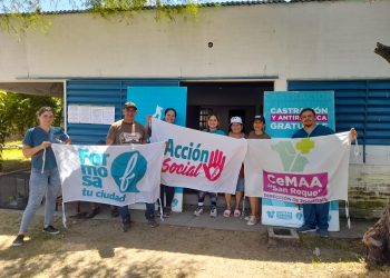 Exitoso operativo de castración, vacunación y desparasitación de mascotas en el barrio Laura Vicuña