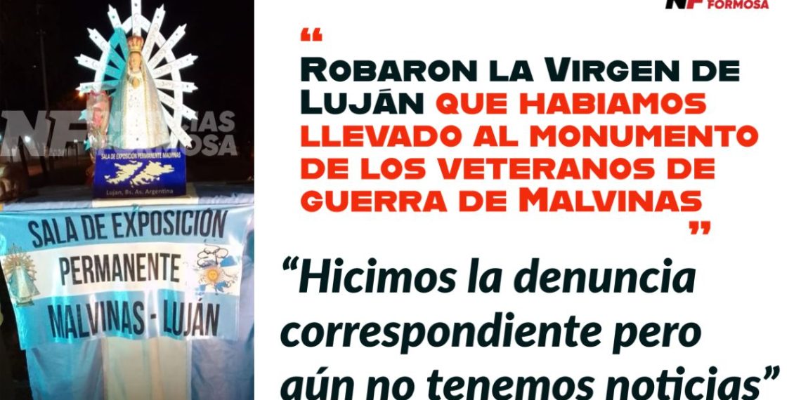 La imagen de la Virgen de Luján no fue sustraída, la están restaurando