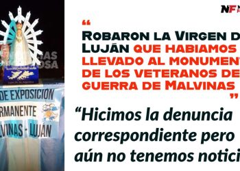 La imagen de la Virgen de Luján no fue sustraída, la están restaurando