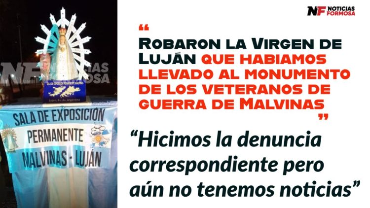 La imagen de la Virgen de Luján no fue sustraída, la están restaurando