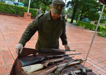 GN destruyó revólveres y pistolas decomisadas en Formosa
