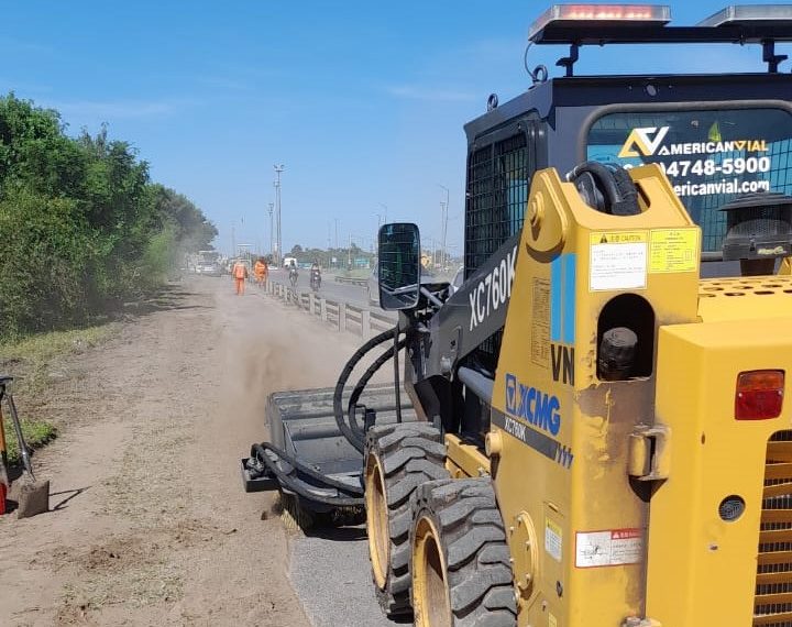 Activaron los trabajos de mantenimiento de la ciclovía del puente Blanco en el acceso norte