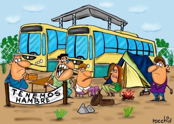 Colectivos: La UTA se plantó y toma la empresa, antes de salir a trabajar quieren que CdS le pague salarios adeudados