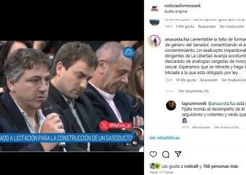 Diputada Costa pide que Paoltroni «se retracte» de su expresiones misógenas en el Senado