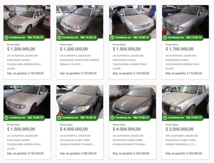 AFIP subastará parte de su flota oficial de vehículos