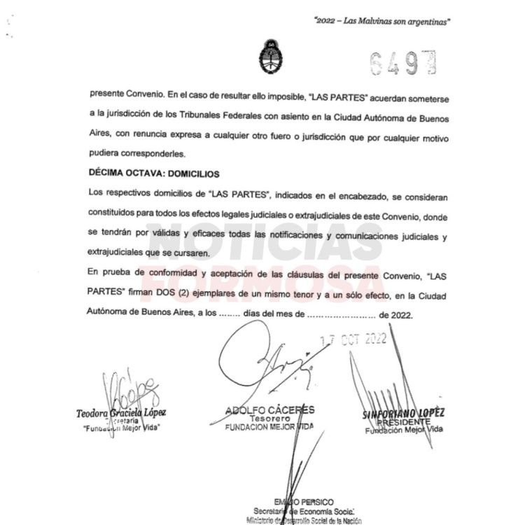 Potenciar Trabajo: Por acuerdo con Pérsico, destinaron $ 127 millones a fundación de Sinforiano López