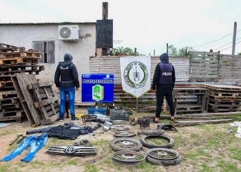 La Policía desbarató un desarmadero de motos en el barrio Santa Rosa