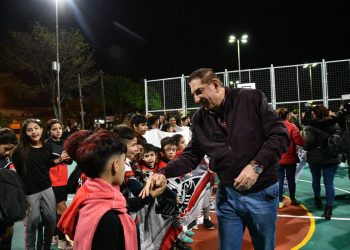 Jofré inauguró una nueva plaza y playón deportivo en el barrio San Pedro