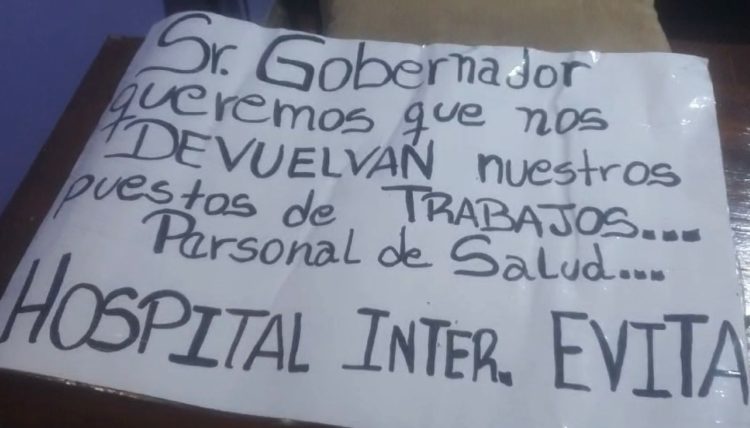 Natalia, la enfermera, avisó que iba ir al acto para mostrarle un cartel a Gildo Insfrán (video)